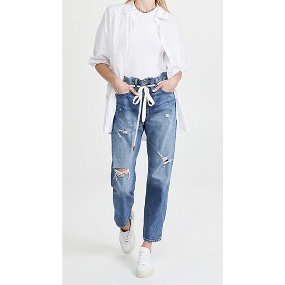 New Free People x Denimist Harper Shoelace Jeans sz 26 - Picture 2 of 5